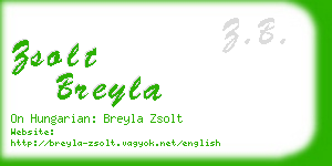 zsolt breyla business card